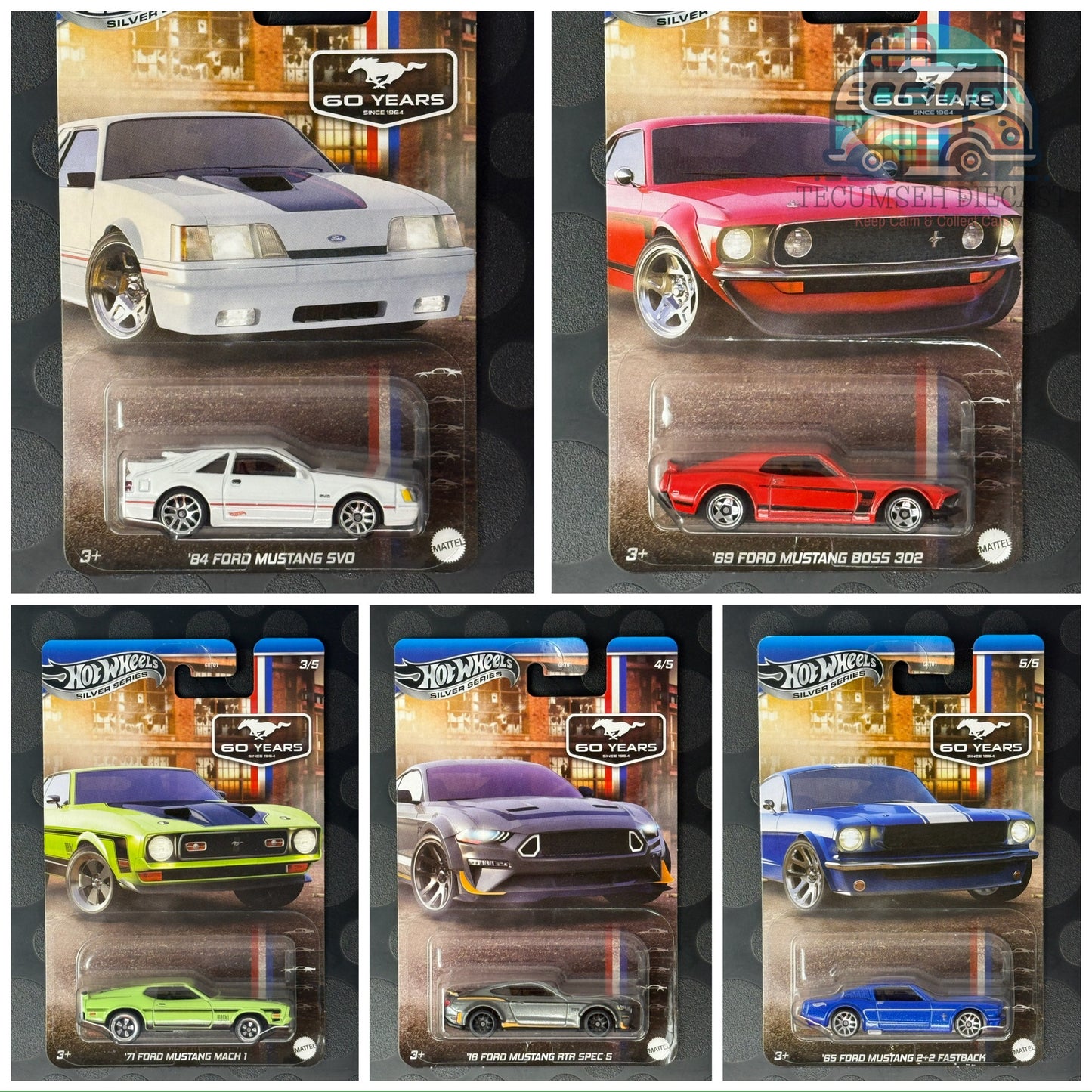 Série Mustang 60 ans - Lot de 5